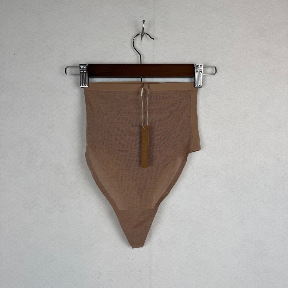SMALL - SKIMS Sheer Sculpt High Waist Thong Sienna Tan/ Beige (S) NWT Shapewear